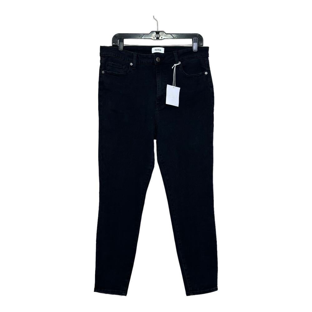 Pistola midnight black stretch skinny jeans size 31